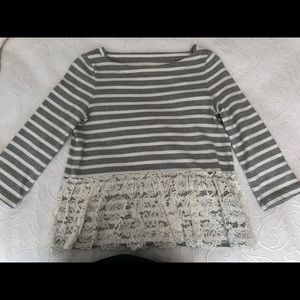 Kate Spade 3/4 Sleeve Cotton Top